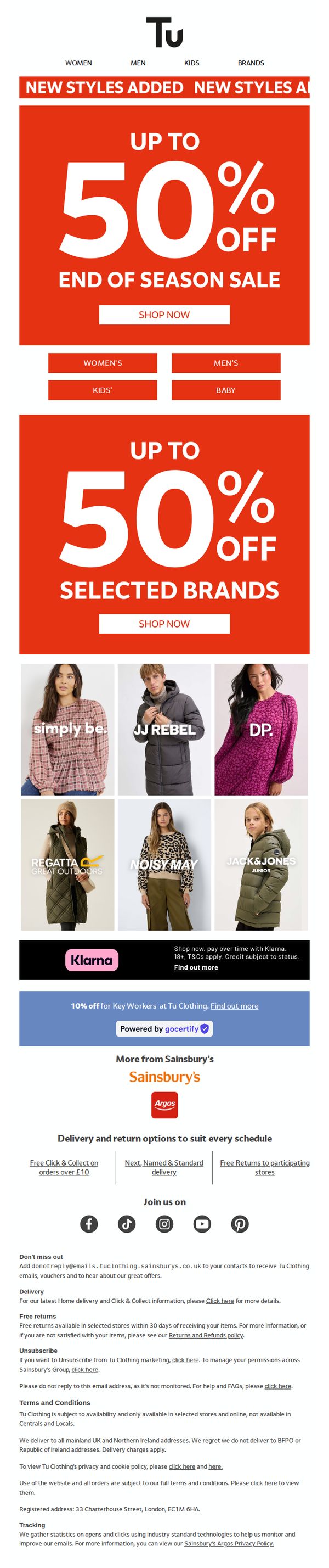 10. New styles added…up to 50% off