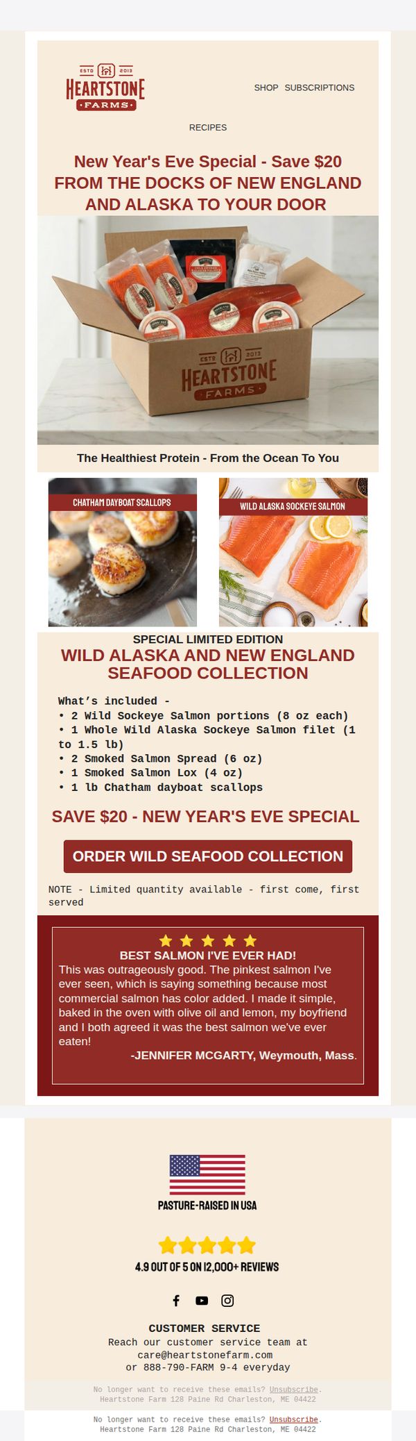 7. Heartstone Farm: New Year's Eve Special - Our Wild Seafood Collection