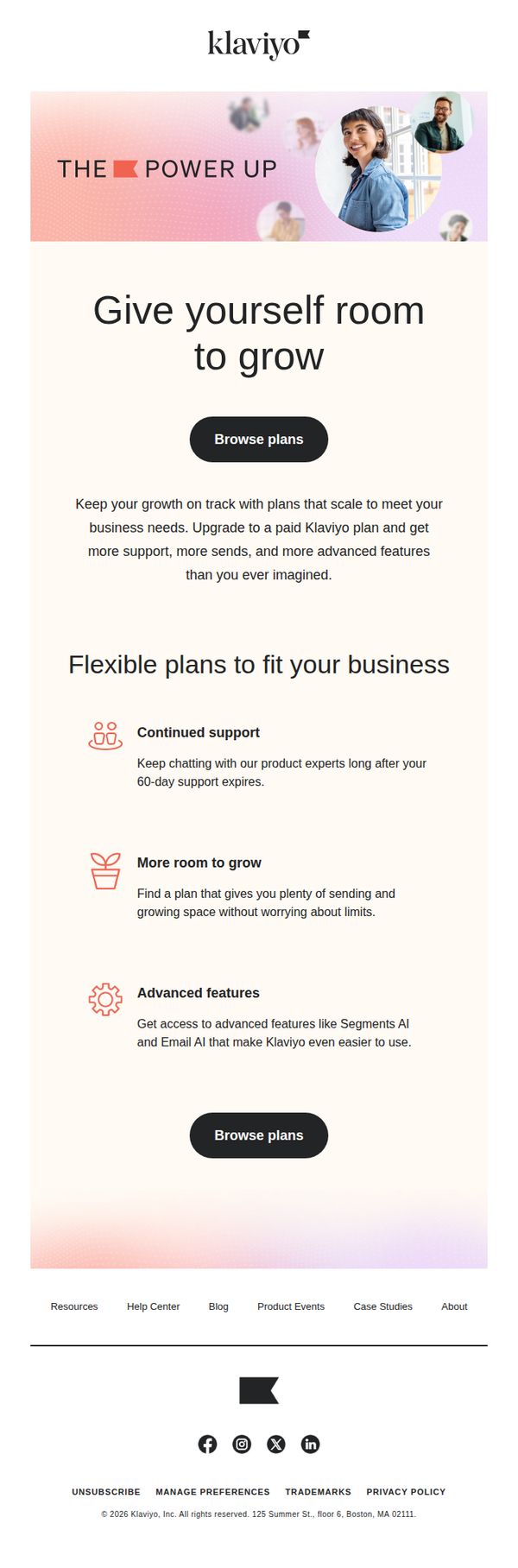 8. Klaviyo: Give yourself more room to grow