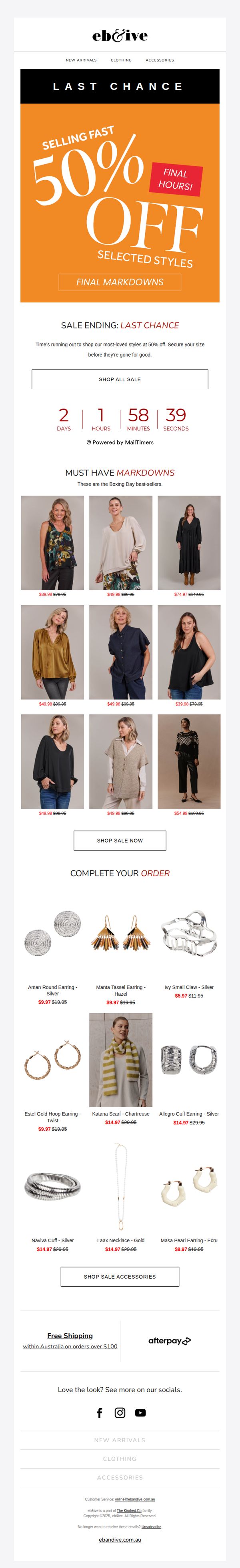 9. Eb&ive : Sale Ending: 50% Off Styles! ⏳