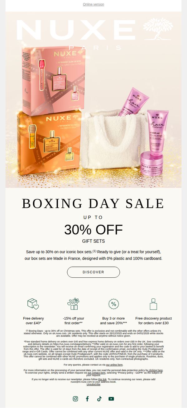 8. NUXE - UK: Last chance: Boxing Day offers ending soon ⏰
