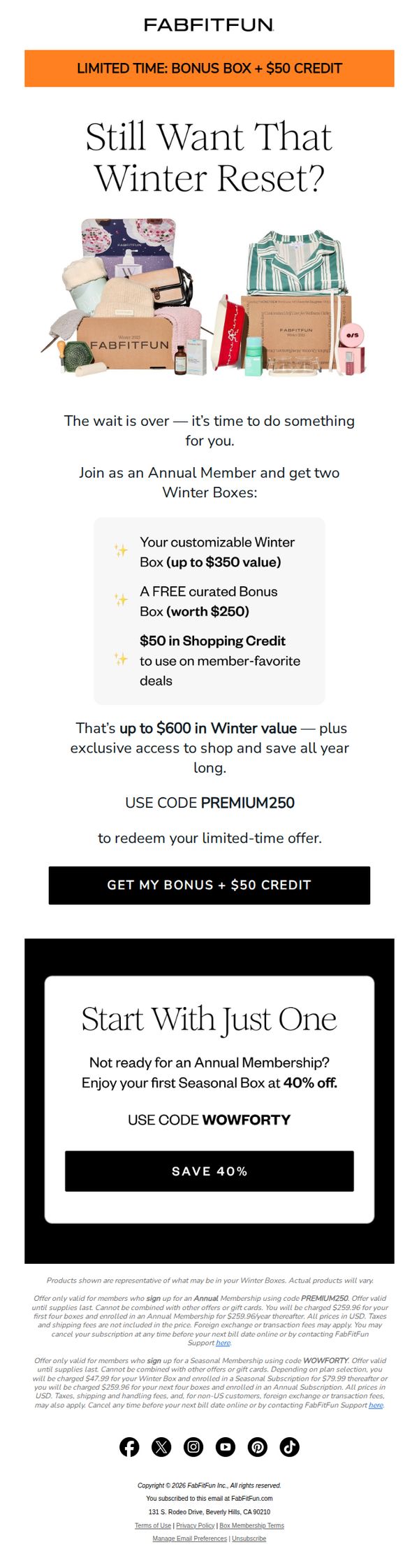 9. Still thinking about it? Up to $600 in Winter value