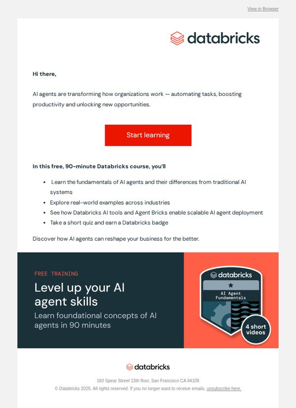 9. Databricks: Learn how AI agents drive innovation