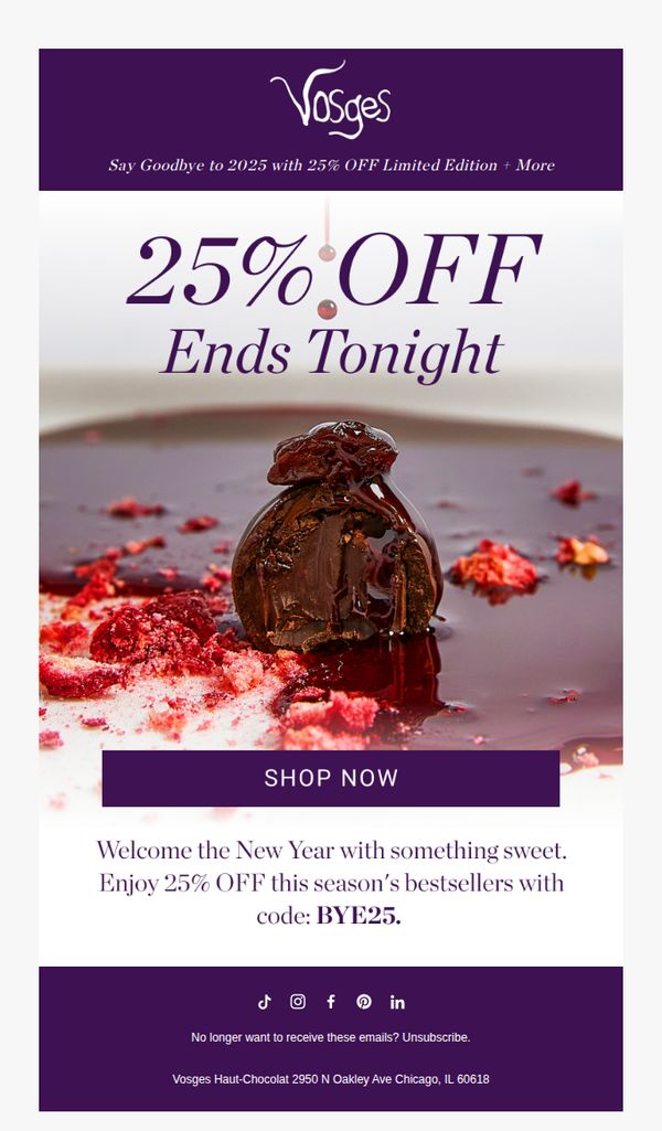 6. Last Chance for 25% OFF