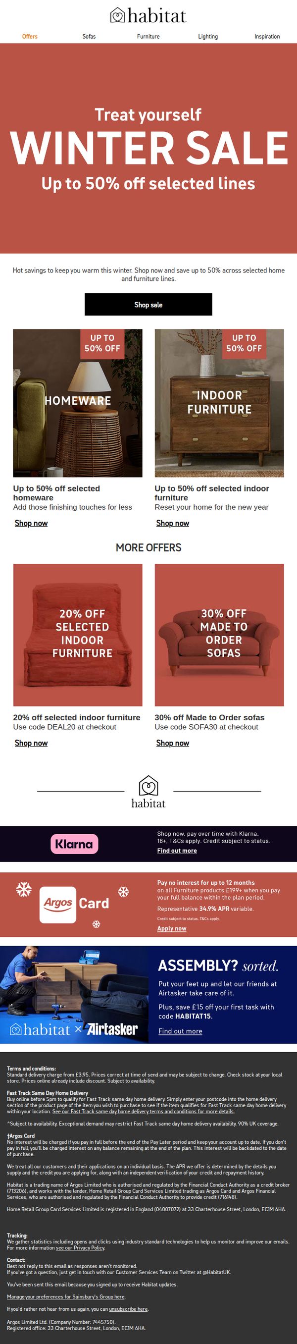 6. Warm up your winter with up to 50% off
