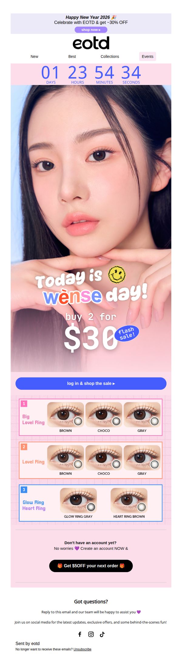 6. FLASH SALE 🎉 It’s WENSE DAY! Buy 2 for $30 – 48H ONLY!