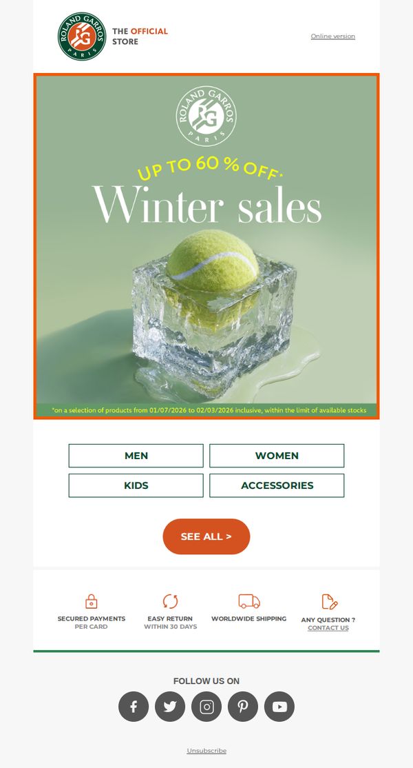 6. The Roland-Garros SALES are here !
