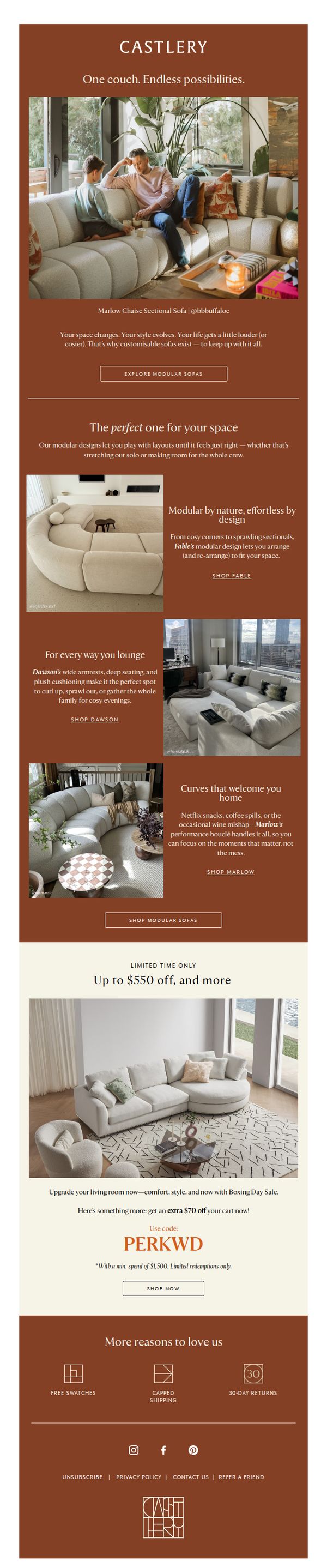 6. Sofas built to fit your life