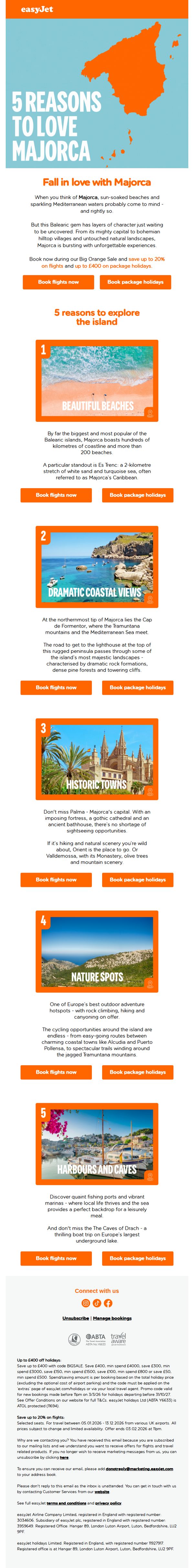 9. Save up to 20% on flights to Majorca ✨	
