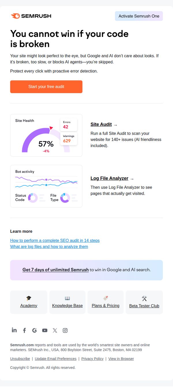 7. Is your site built to be seen?