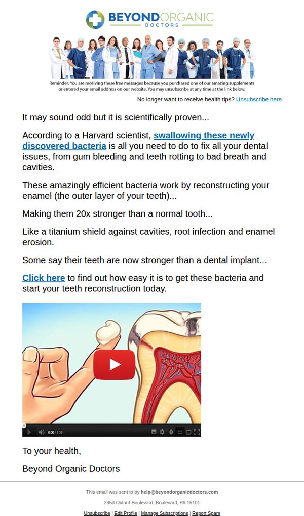 6. Doctor: Swallowing These Bacteria Is Better Than Dental Implants