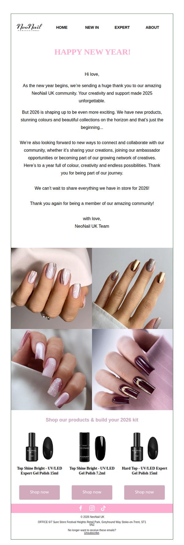 9. NeoNail - UK: Happy New Year from NeoNail UK!