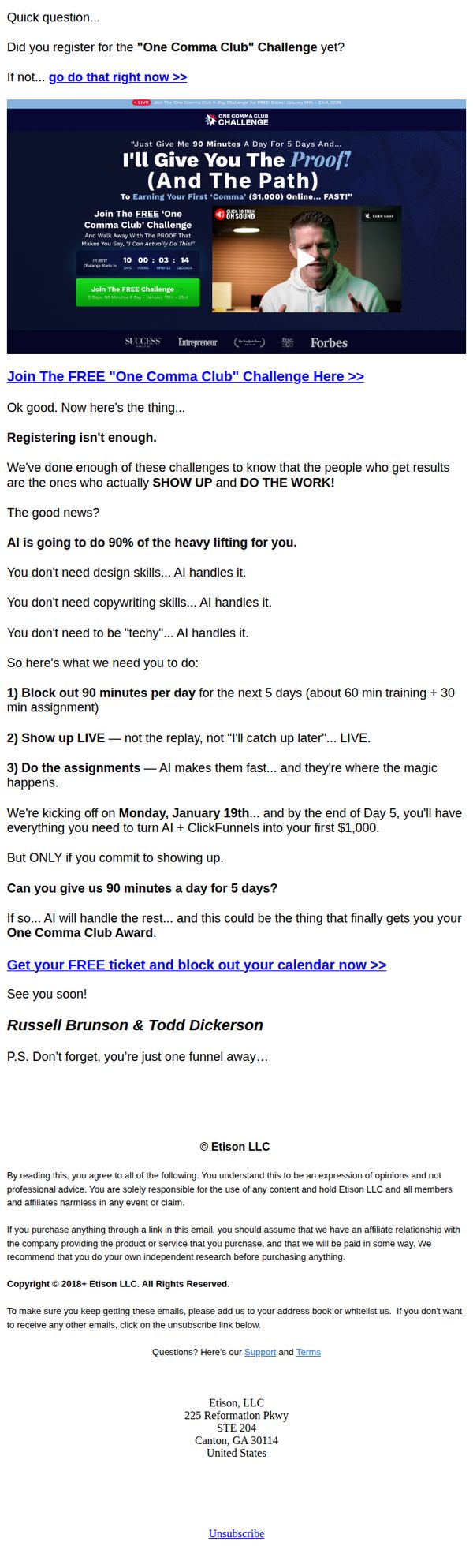 8. RE: AI + ClickFunnels = your first comma