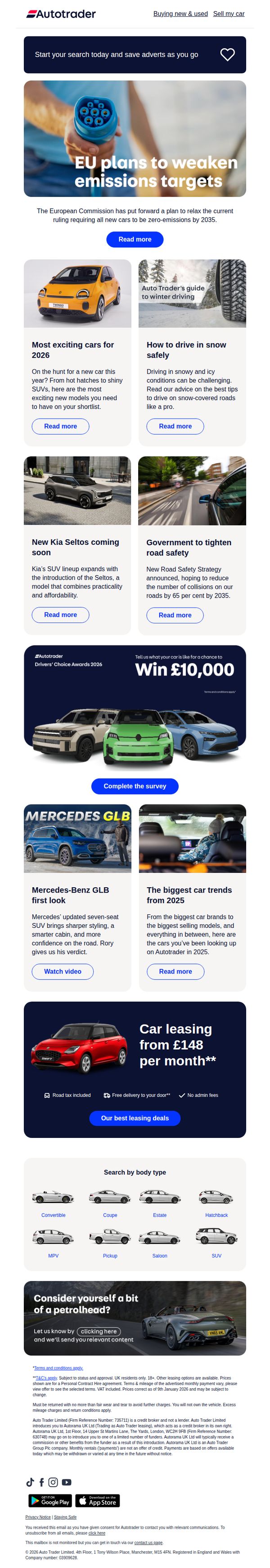 7. AutoTrader : EU plans to scrap 2035 ban on petrol and diesel cars, find out more inside!