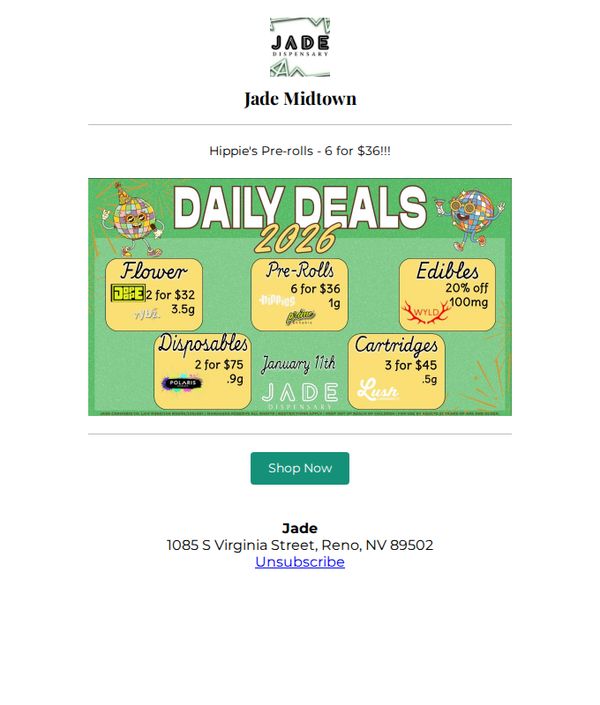 8. Sunday's Deals at Jade!
