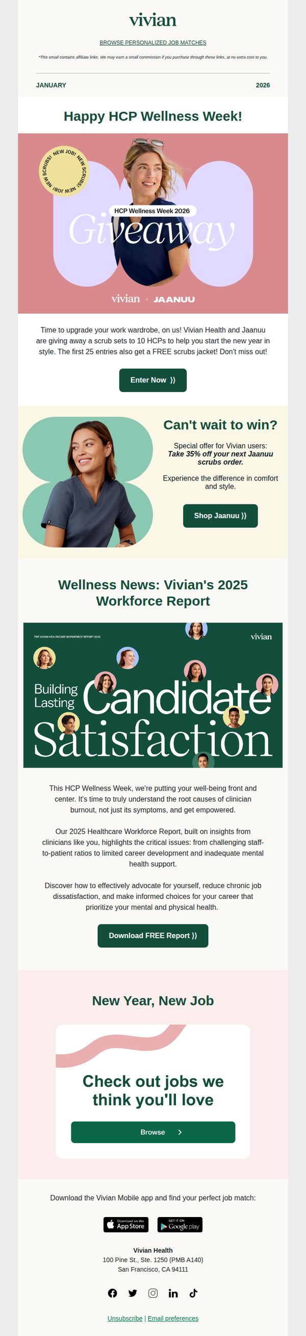 7. Vivian Health: Win Big This HCP Wellness Week!