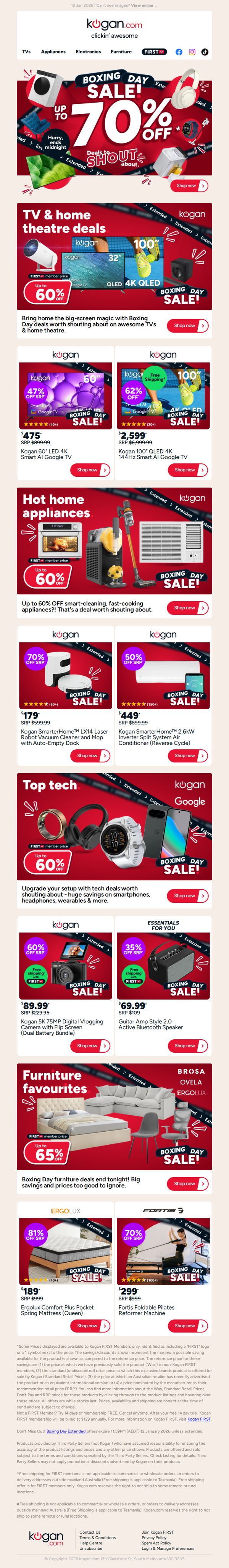 8. Boxing Day Sale ENDS MIDNIGHT 🚨 Hurry, save up to 70% OFF deals to shout about!