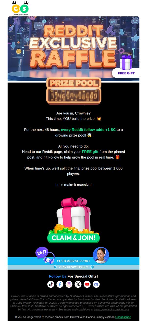 6. Free Gift. Unlimited Prize Pool. All Yours. 🎁🤯