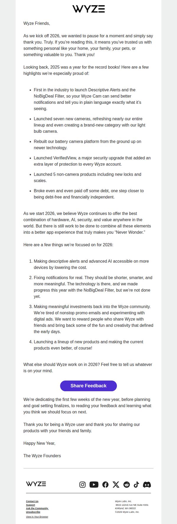8. Wyze: A Letter From the Founders