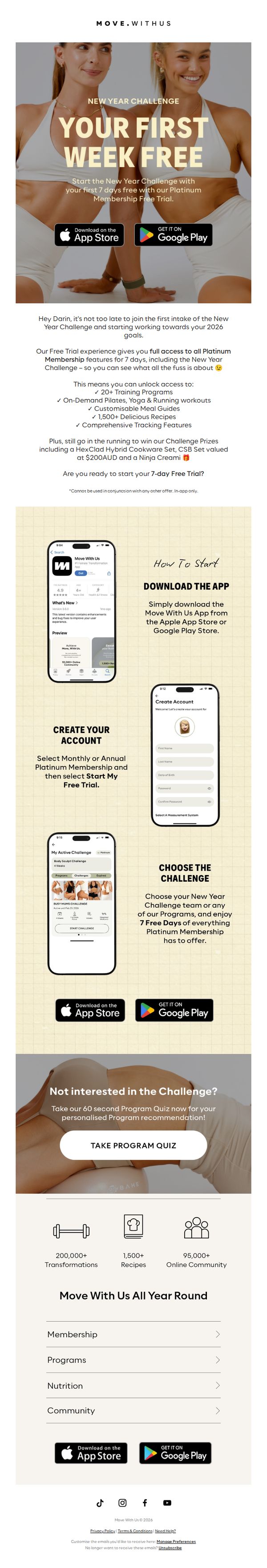 9. FREE Challenge Workouts 📲