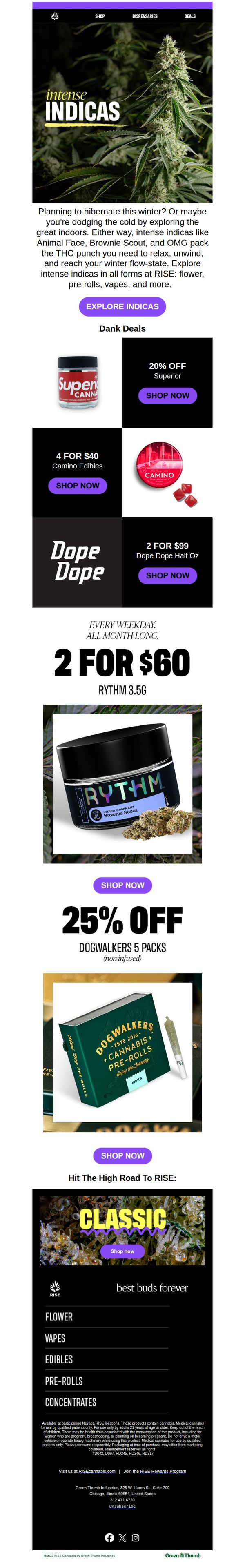 6. Intense indicas for hibernation mode