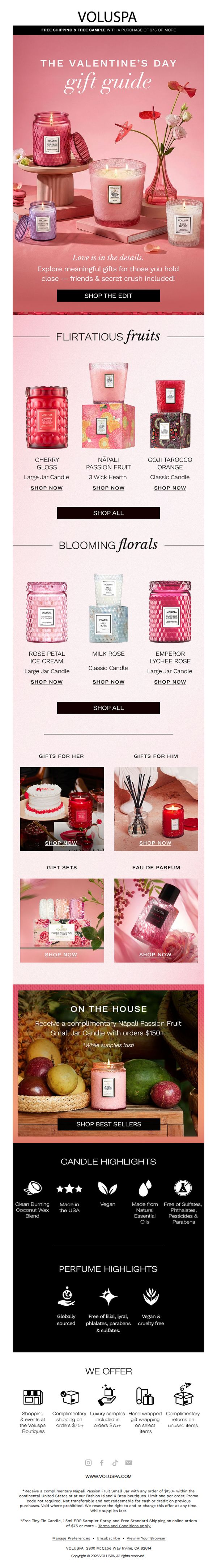 10. Voluspa: The Valentine's Day Gift Guide is Here 💕
