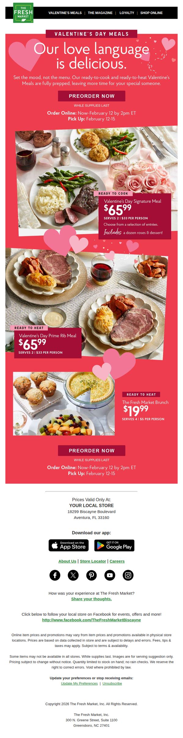 9. The Fresh Market: Our love language? Three perfectly prepped meals