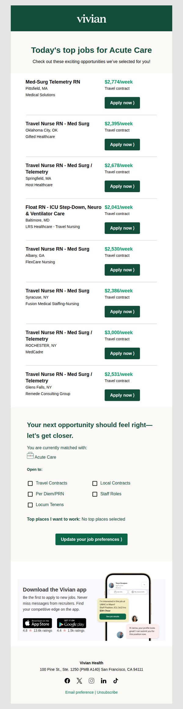 8. $3,000/week contract in ROCHESTER, NY for Travel Nurse RN - Med Surg / Telemetry