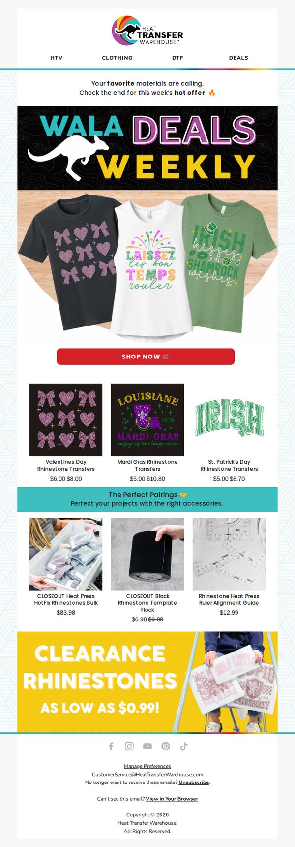 8. Heat Transfer Warehouse : WALAWeekly - Save 50% on Clearance Rhinestones! ✨