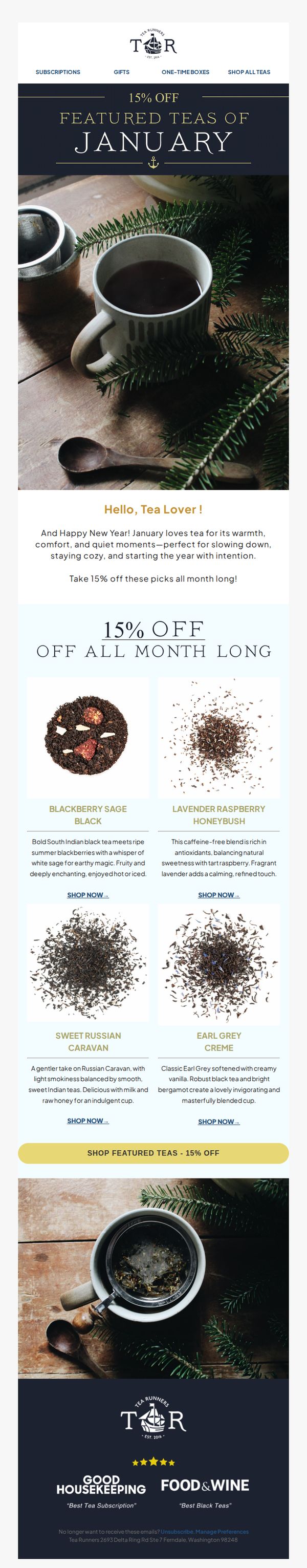 6. Tea Runners: New Year, new featured teas! ✨