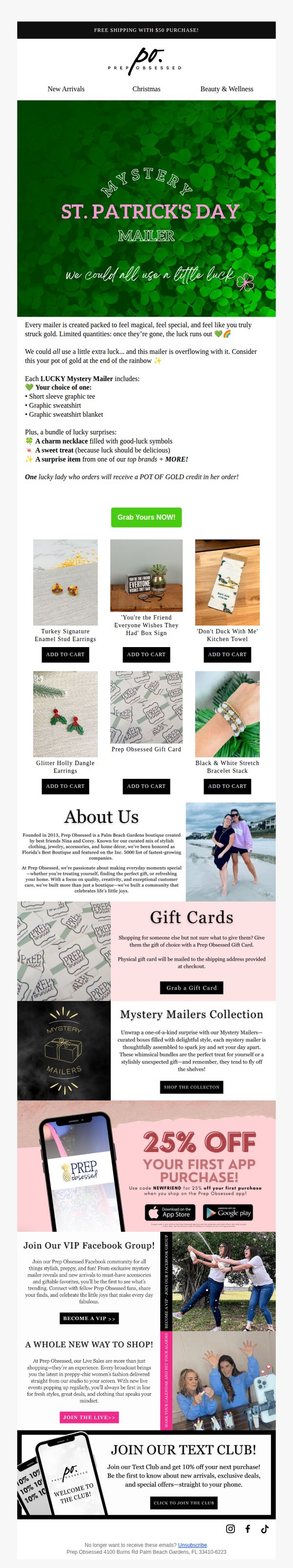 7. Prep Obsessed: ✨ Limited! St. Patrick’s Day Mystery Mailer Drops — Get Yours Before Luck Runs Out