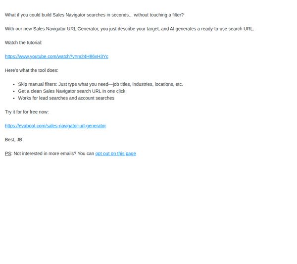 8. sales navigator url generator