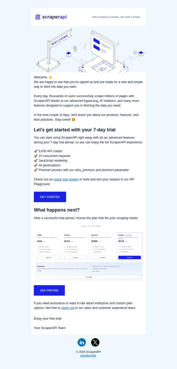 9. Let's start your web scraping journey with ScraperAPI!
