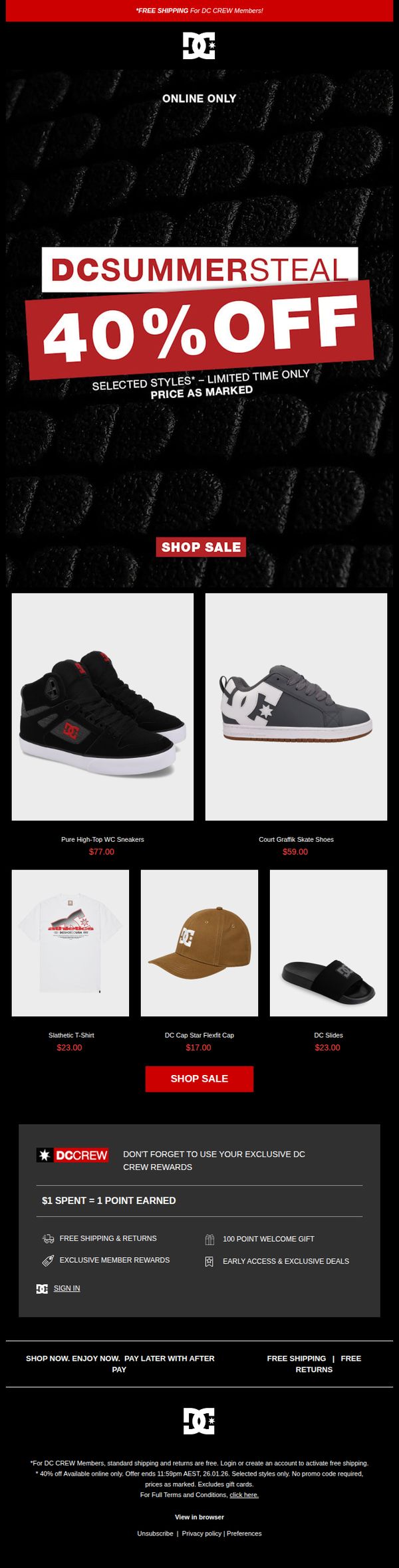 10. DC Shoes: Summer Steal 🔥 40% Off Selected Styles