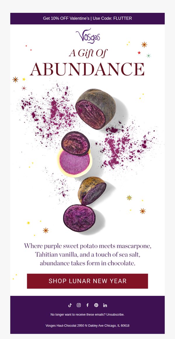 8. Vosges: Celebrate Lunar New Year with Abundance