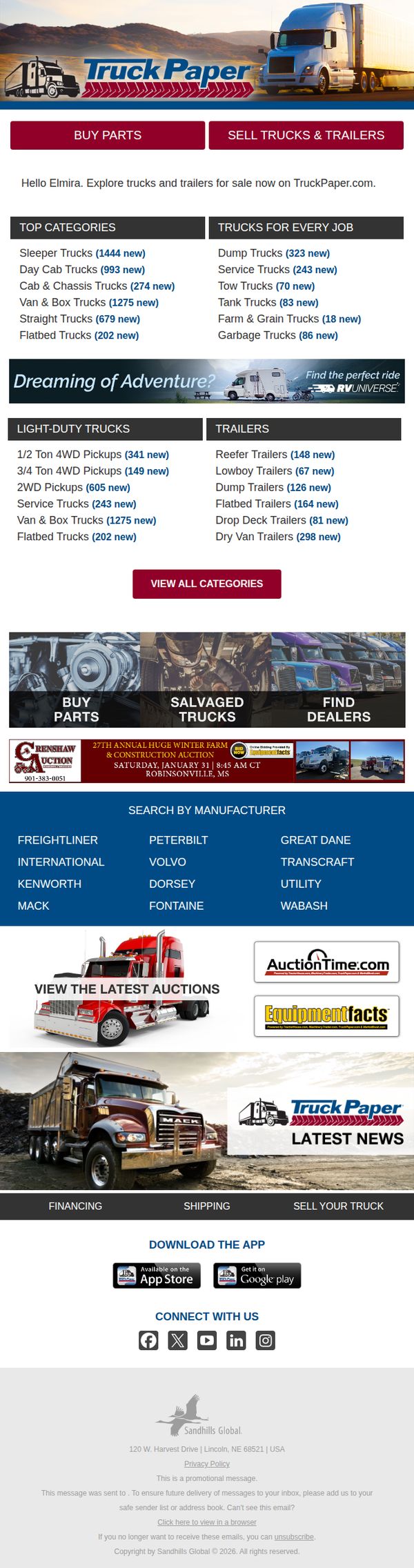 7. Truck Paper : Truck Paper Weekly Update - January 25, 2026