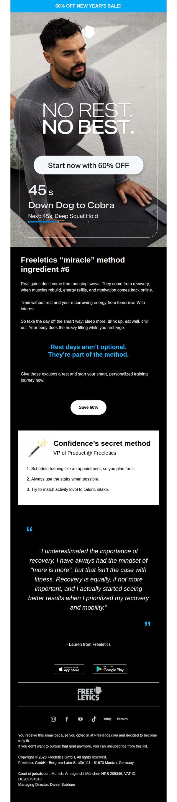 9. 60% off is one less excuse…