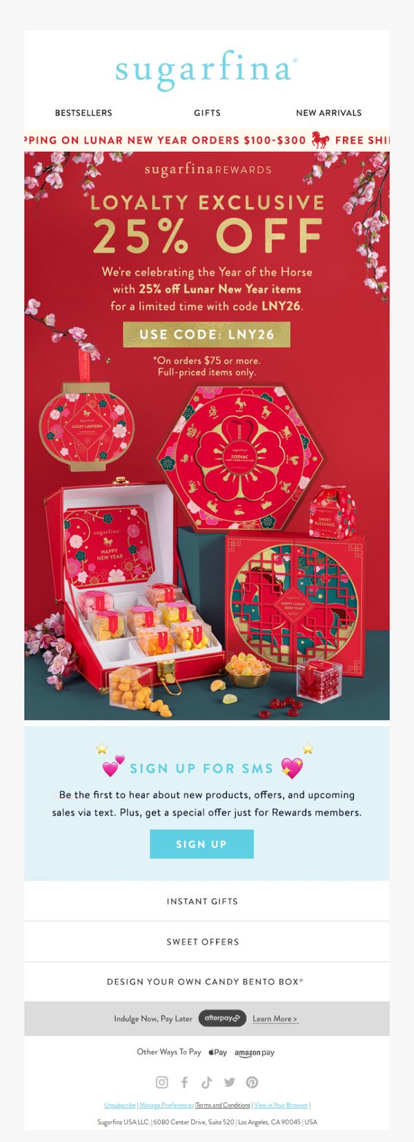 8. Sugarfina - US: 25% OFF For Loyalty Members! 🥳
