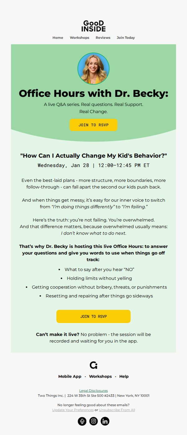 6. Good Inside: More pushback lately? Ask Dr. Becky!