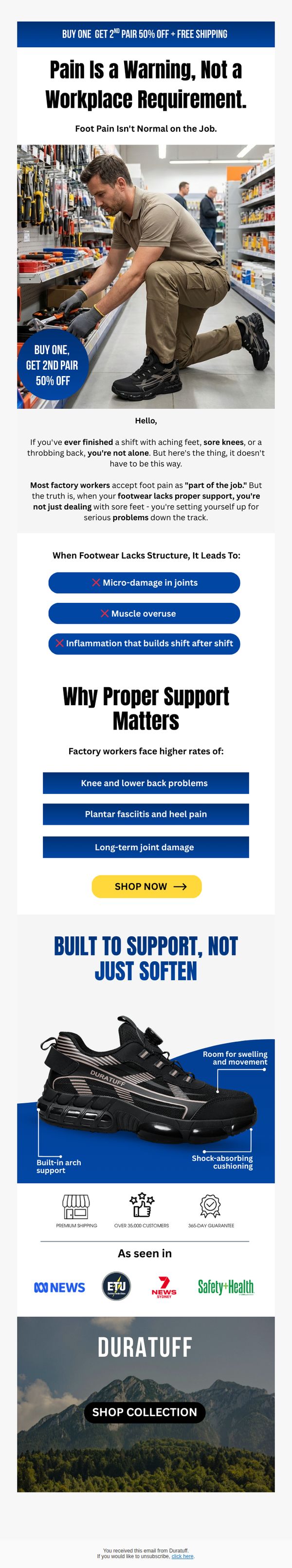 8. Duratuff : Pain Isn't Part of the Job - Protect Your Feet at Work