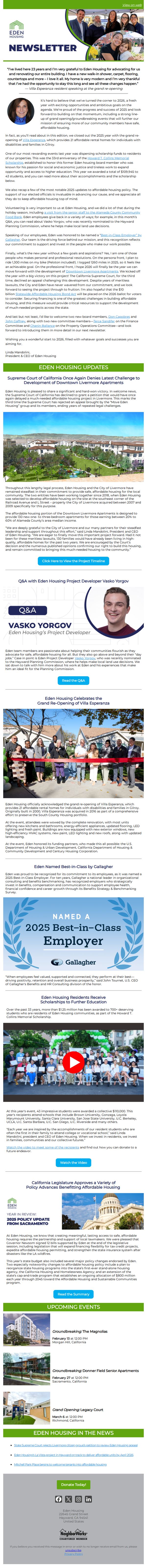 8. Happy New Year: Wrapping up 2025; A strong start to 2026 with legal victory in Livermore