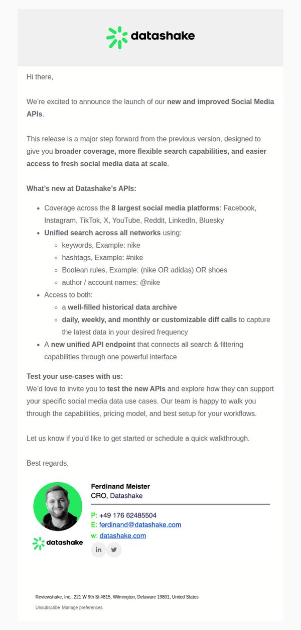 Datashake