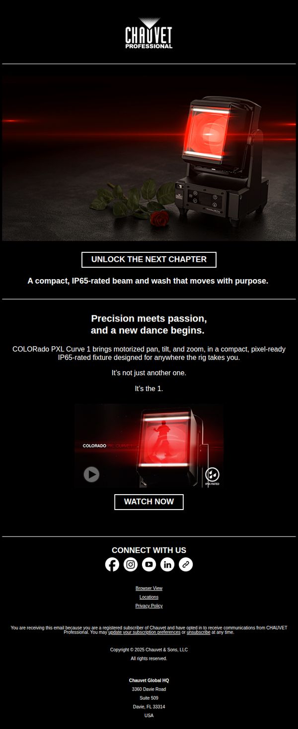 6. CHAUVET Professional : New COLORado PXL Curve. This 1 changes everything.