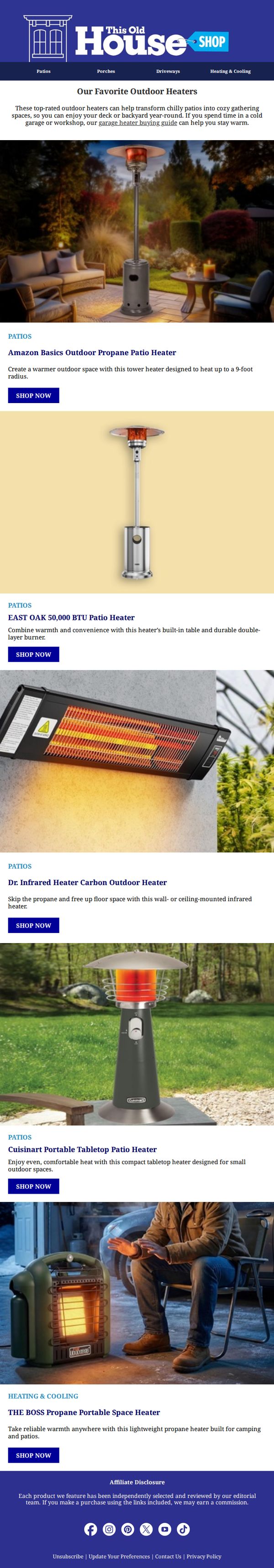 6. Keep Warm with These Outdoor Heaters