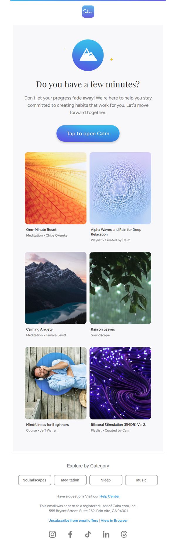 9. Popular on Calm ☀️