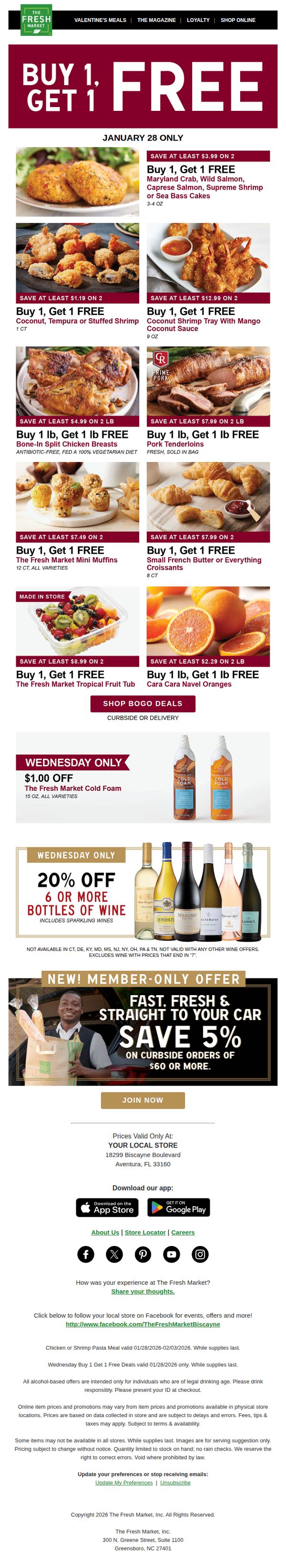 6. Wednesday wins start with BOGO favorites