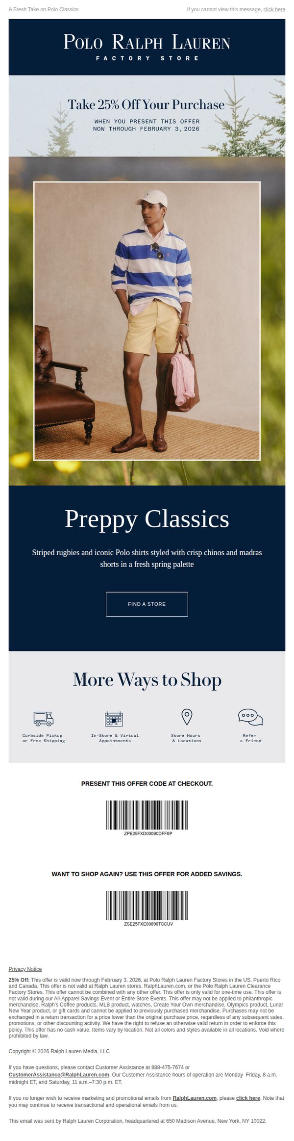 Polo Ralph Lauren Factory Store