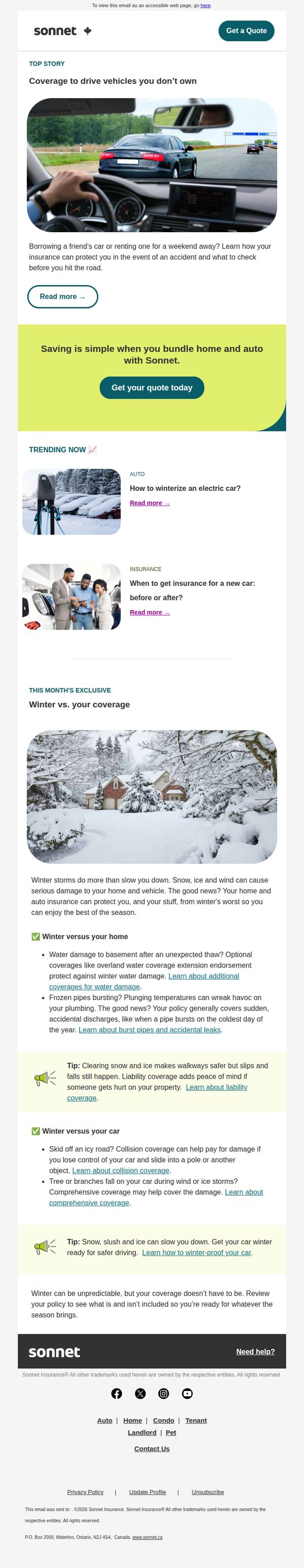 10. Borrowing or renting a car?  Make sure you’re covered