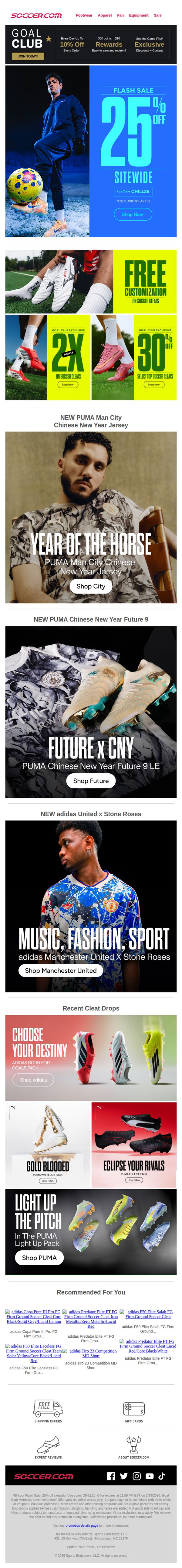6. SOCCER: 😎 You scored a new coupon for 25% off 💸