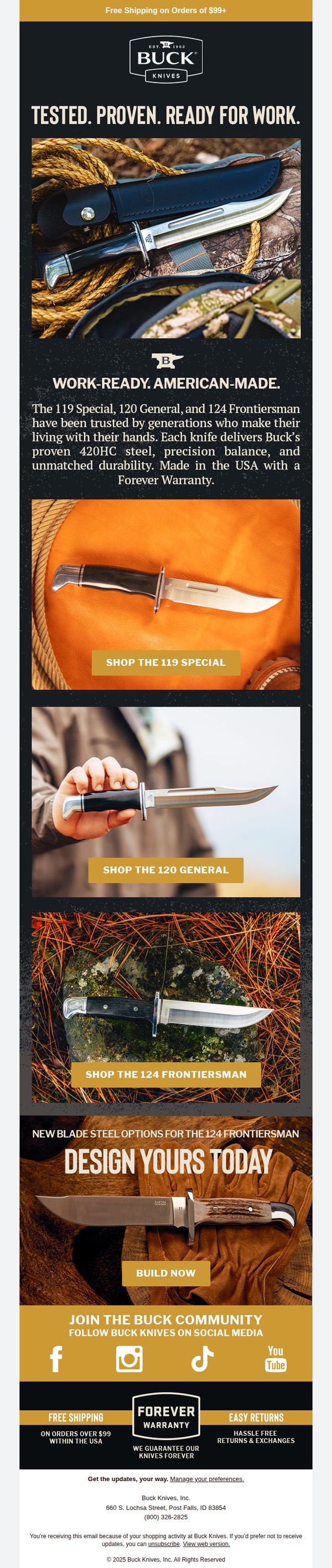 8. Hand Crafted Blades for Hard Jobs